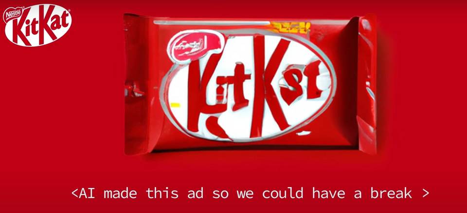 April 18 2023 - Humanity Rejoices as AI finally Solves World's Most Pressing Problem: Creating the Perfect Kit Kat Ad